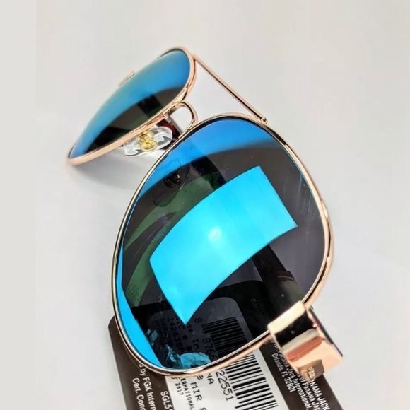 New Rose Gold Ladies Blue Polarized Sunglasses - Picture 2 of 10